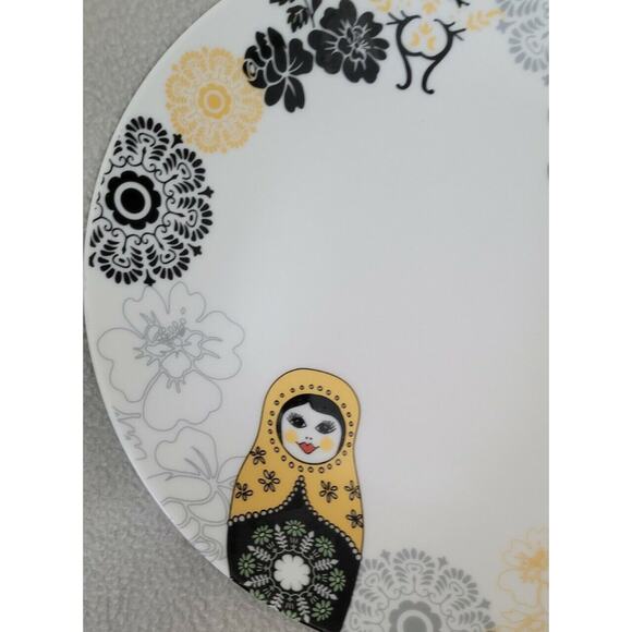 Set 2 GVD Flierdt PPD Germany PLATES Russian Dolls Black White Peacock Asian - Picture 4 of 8